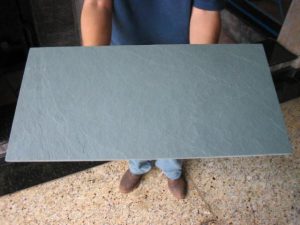 Green ardosia slate tiles from Brazil