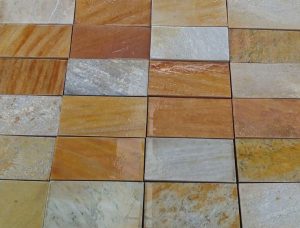 Multicolor Sao Tome quartzite tiles machine sewn