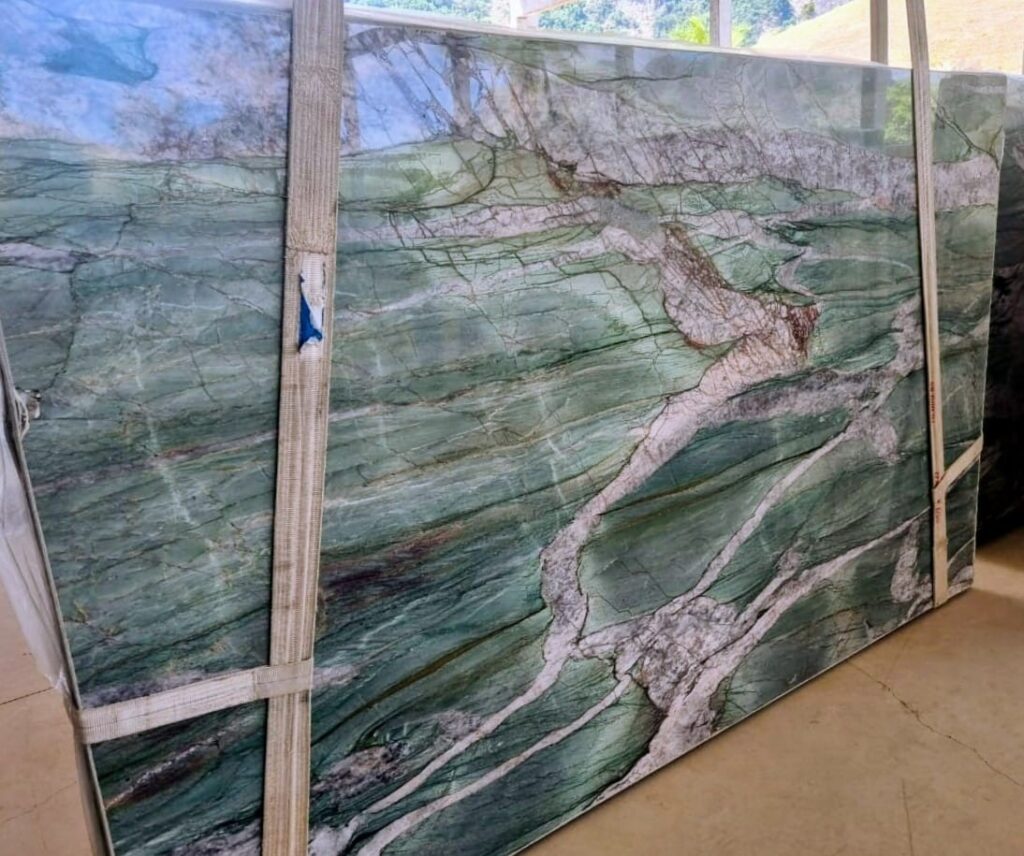 Slab of Brazilian Magnificent Green Quartzite