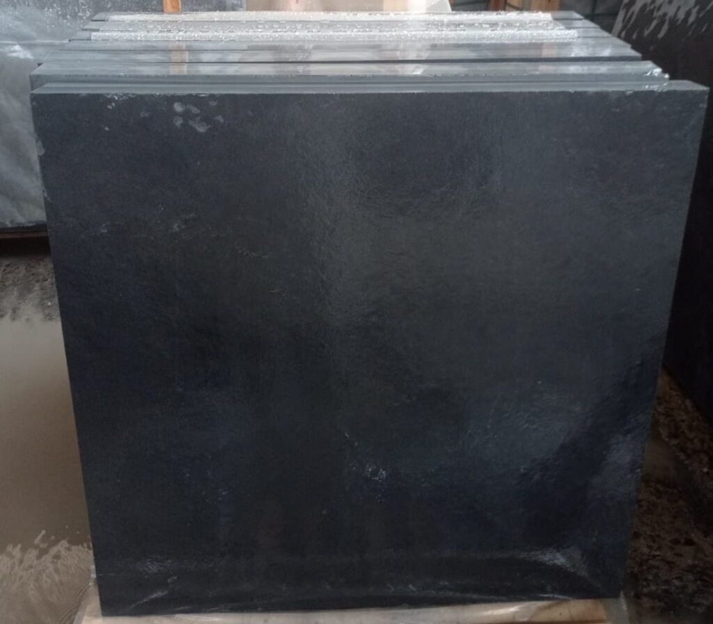Large Montauk black slate tiles for flooring