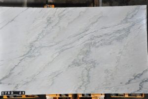 Slab of white Brazilian quartzites, Calacatta quartzite